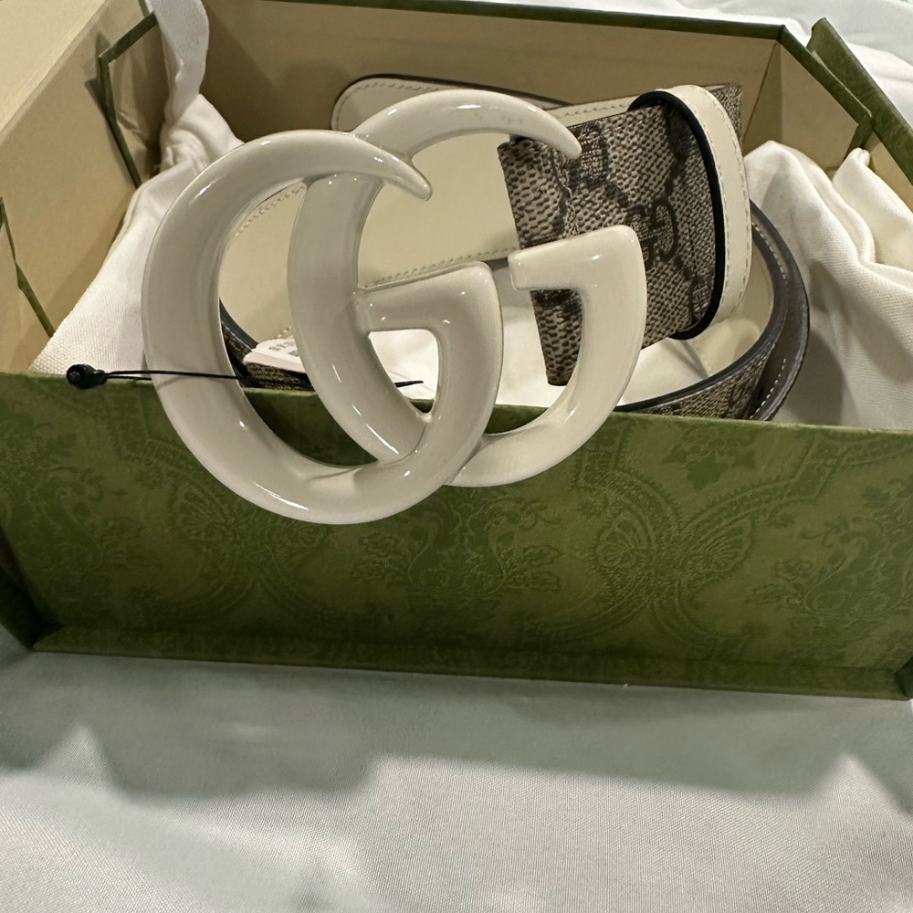 Gucci Cream Belt